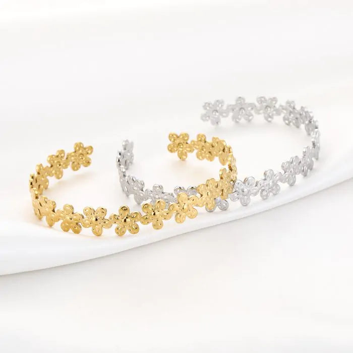 Bloemetjes bangle armband