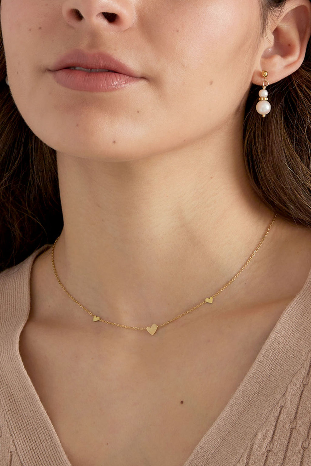 klasssieke ketting met hartjes