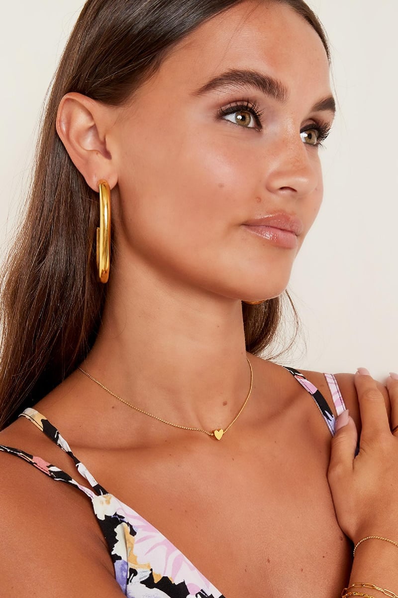 Roestvrij stalen armband hart Goud kleur Stainless Steel