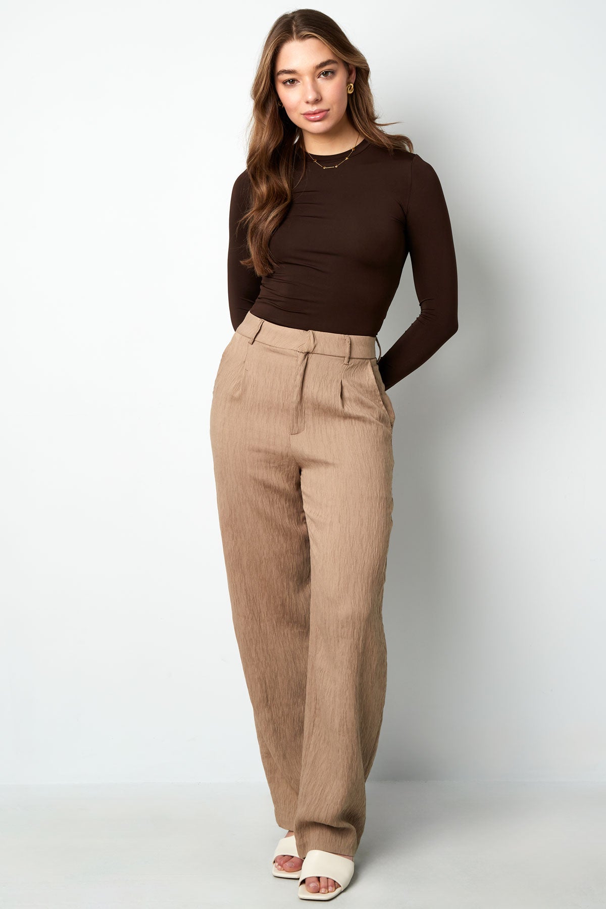 Polyester Vrouwen Lange Mouw Top Bodycon Fit