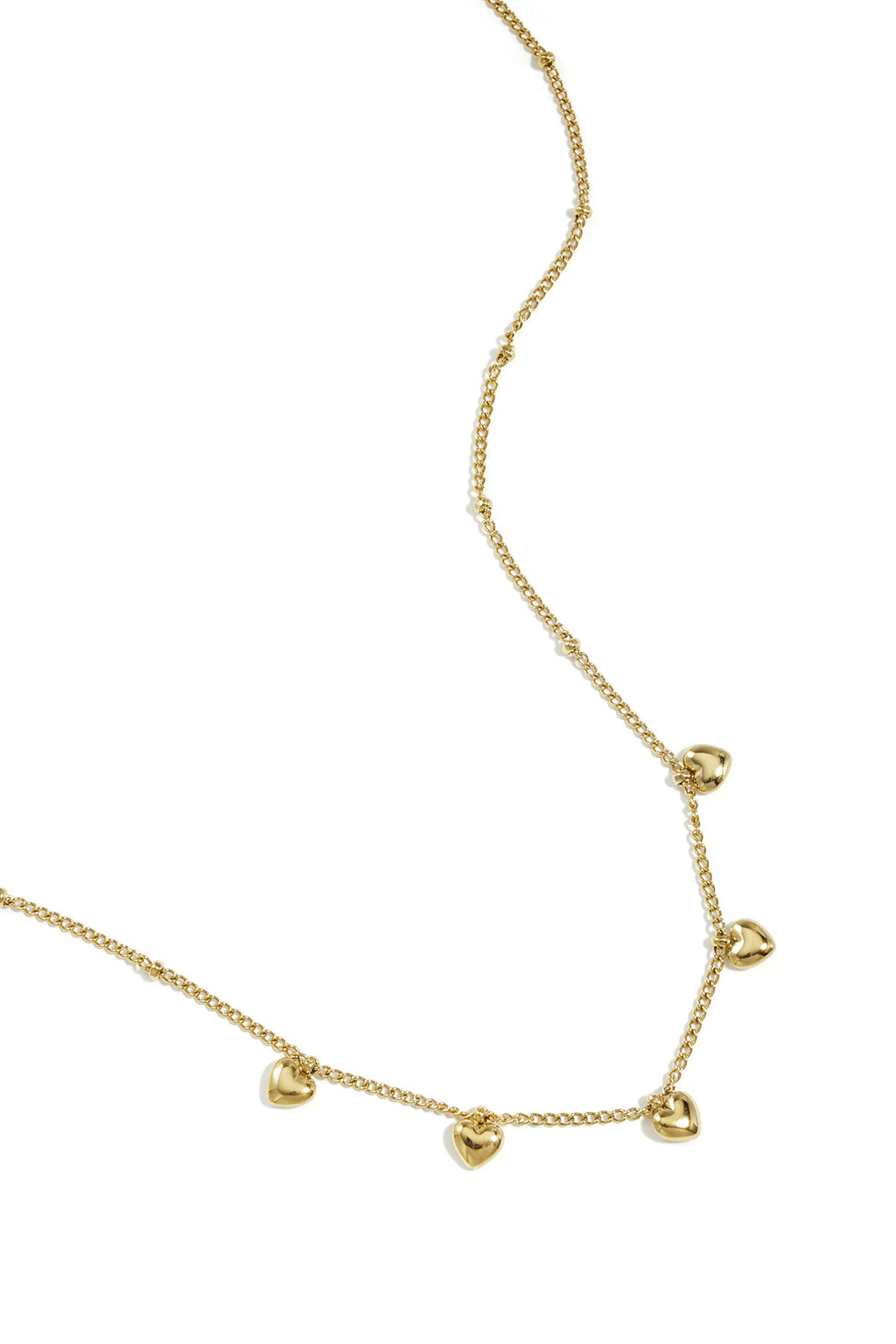 Minimalistische ketting met kleine hartjes