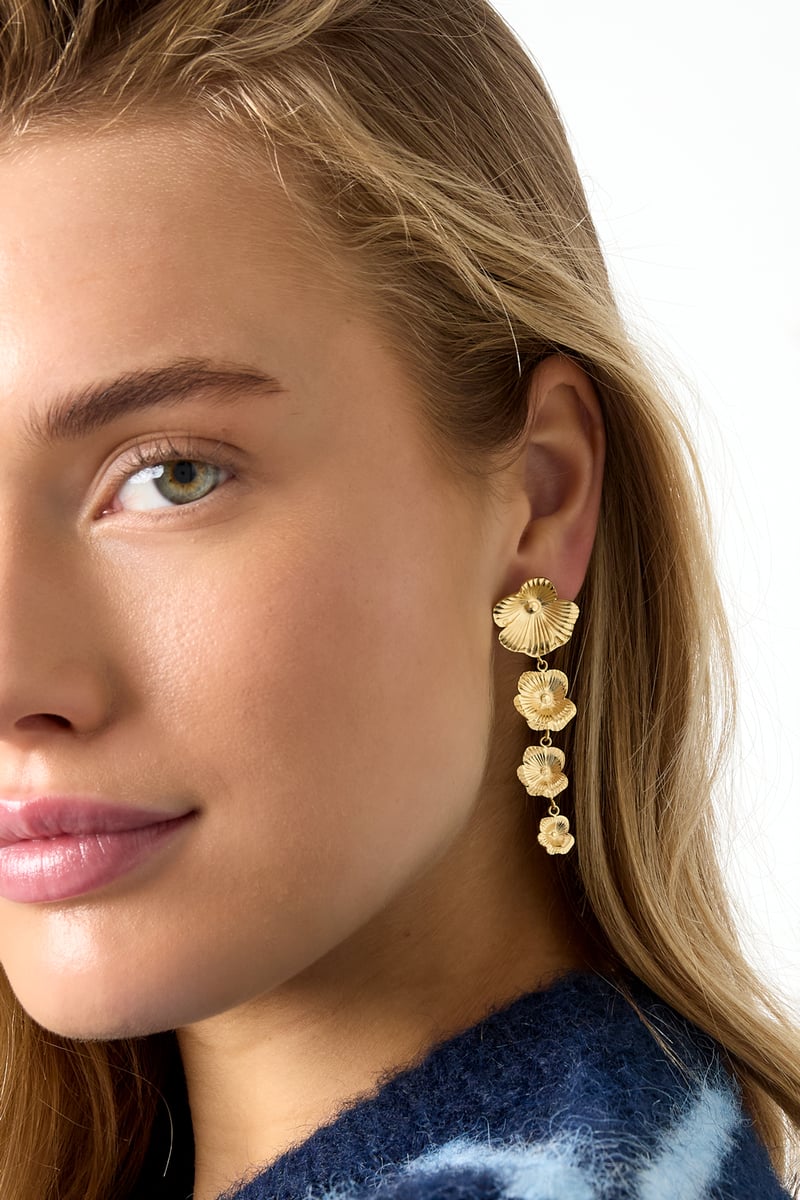 Oorbellen met hanger, bloem, casual, dagelijks, bijeenkomst/feest, eenvoudige serie, damessieraden