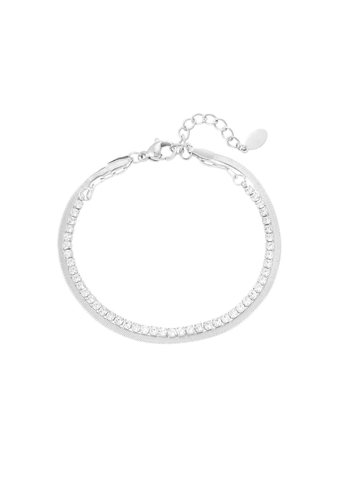 Dubbele armband met diamantjes