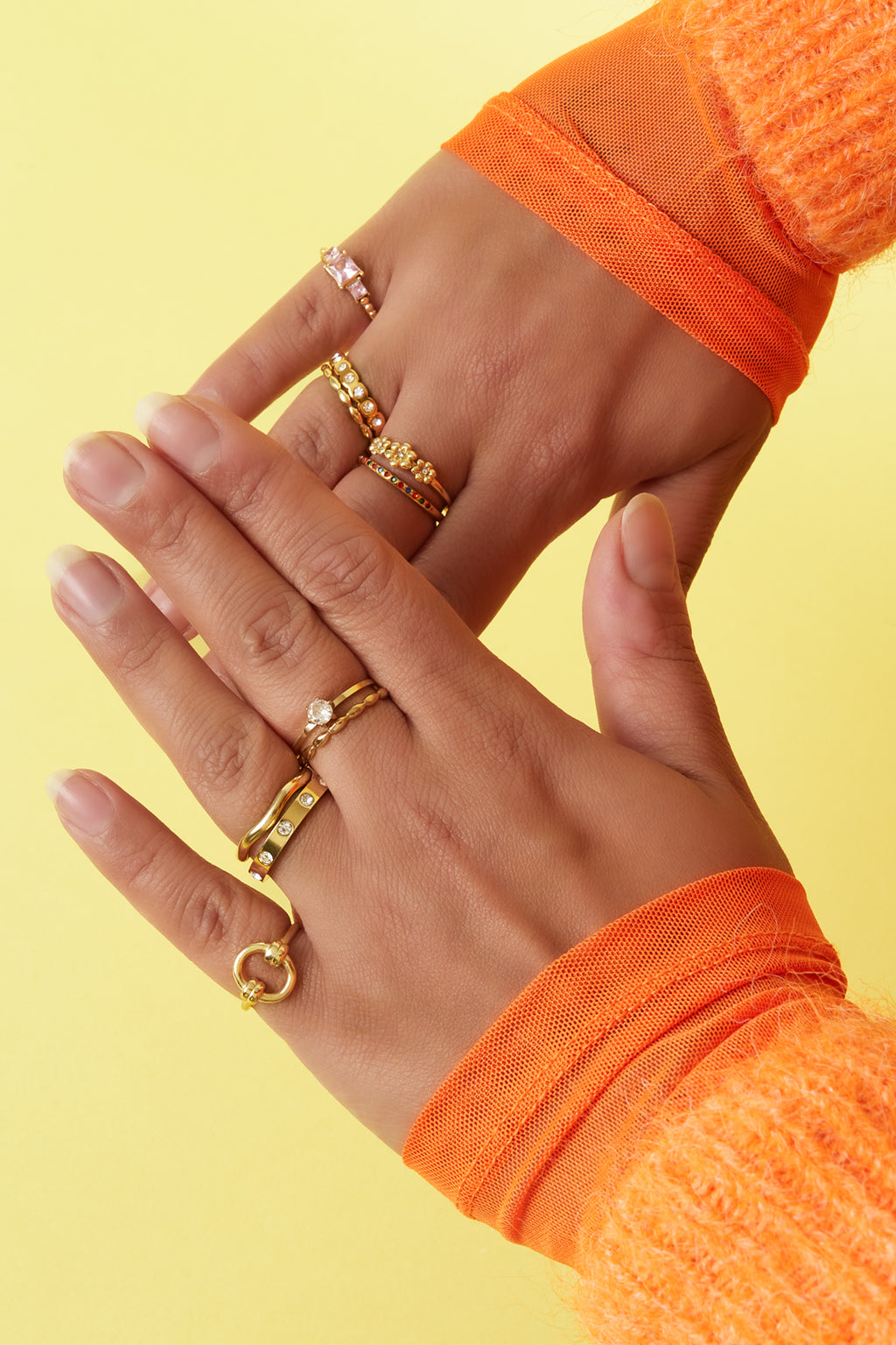 Minimalistische golvende ring