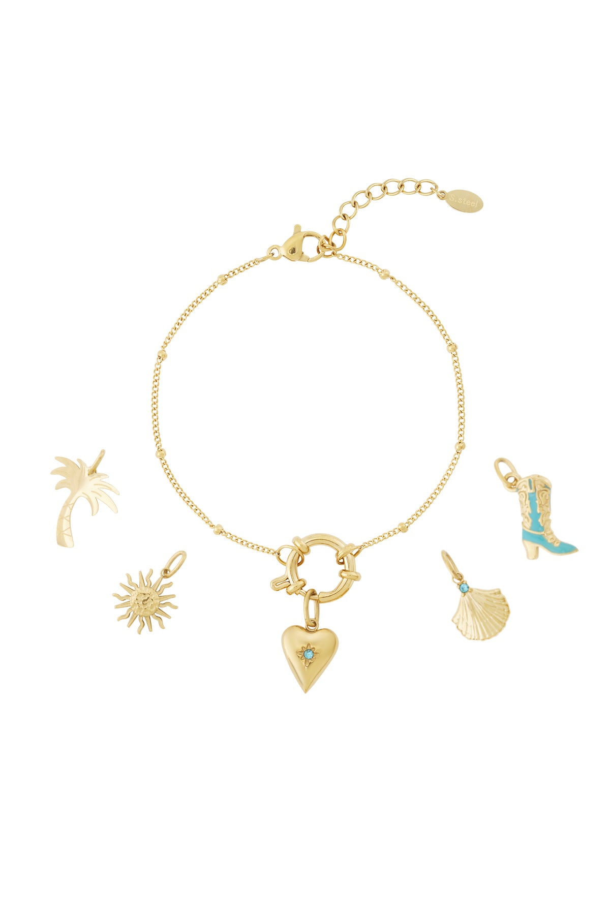 Hart met steen DIY armband