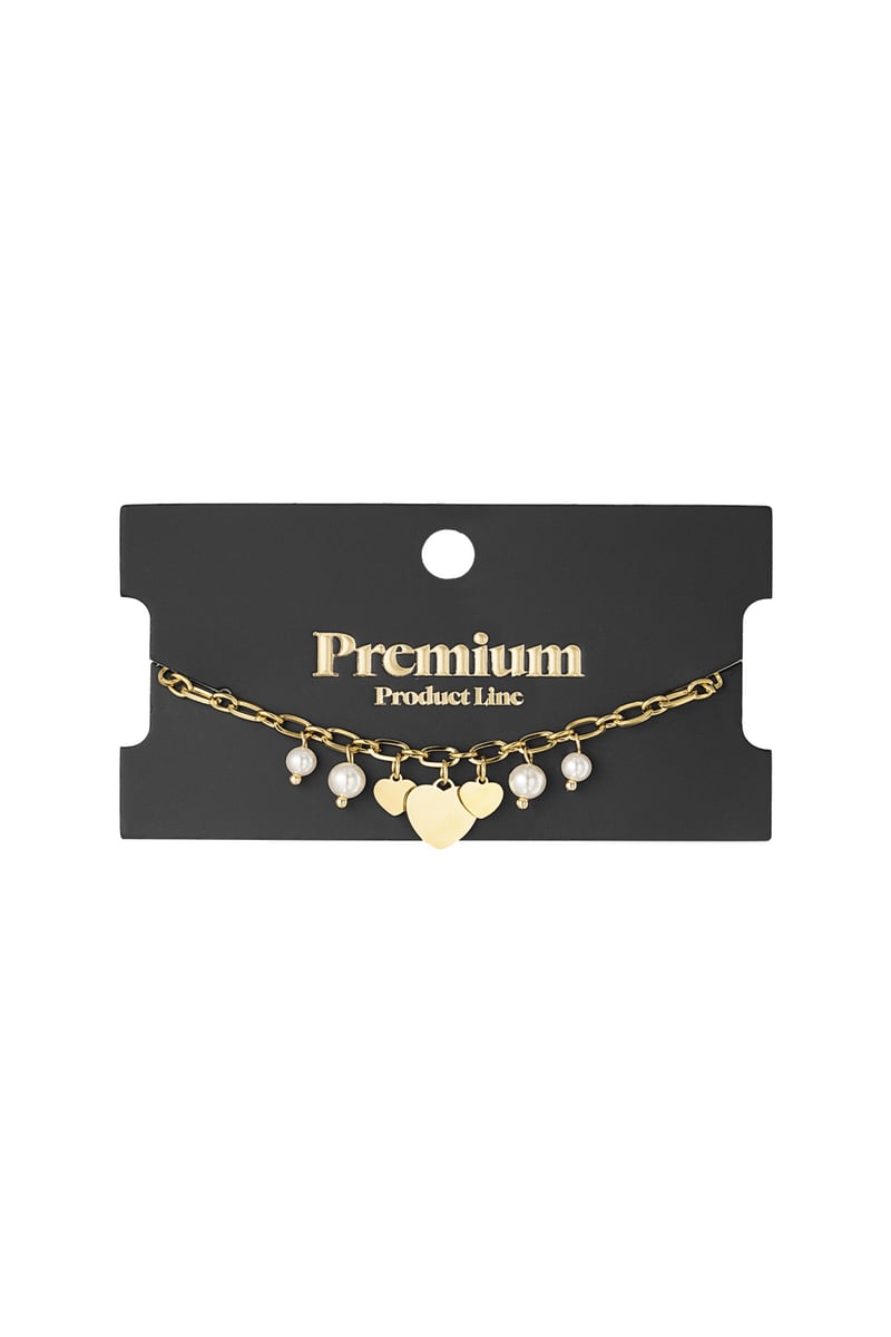 hearts & pearls armband