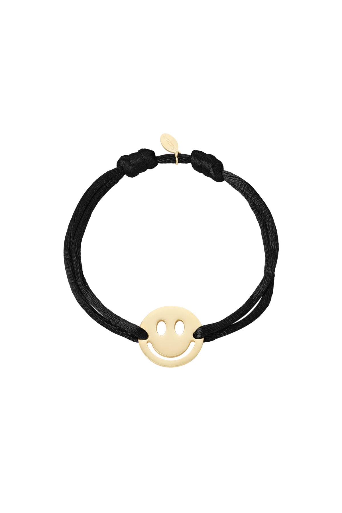 Satijnen armband met smiley