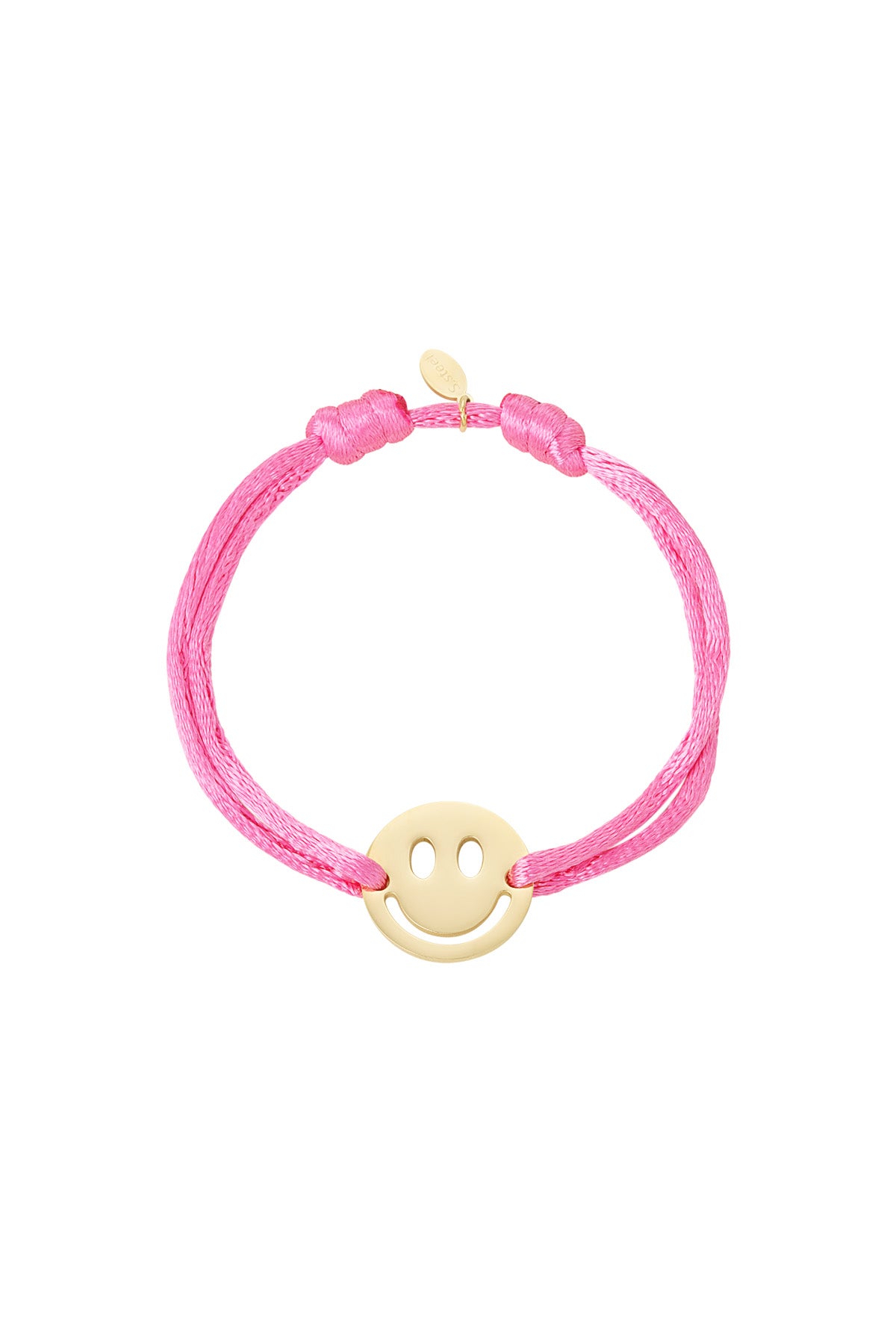 Satijnen armband met smiley