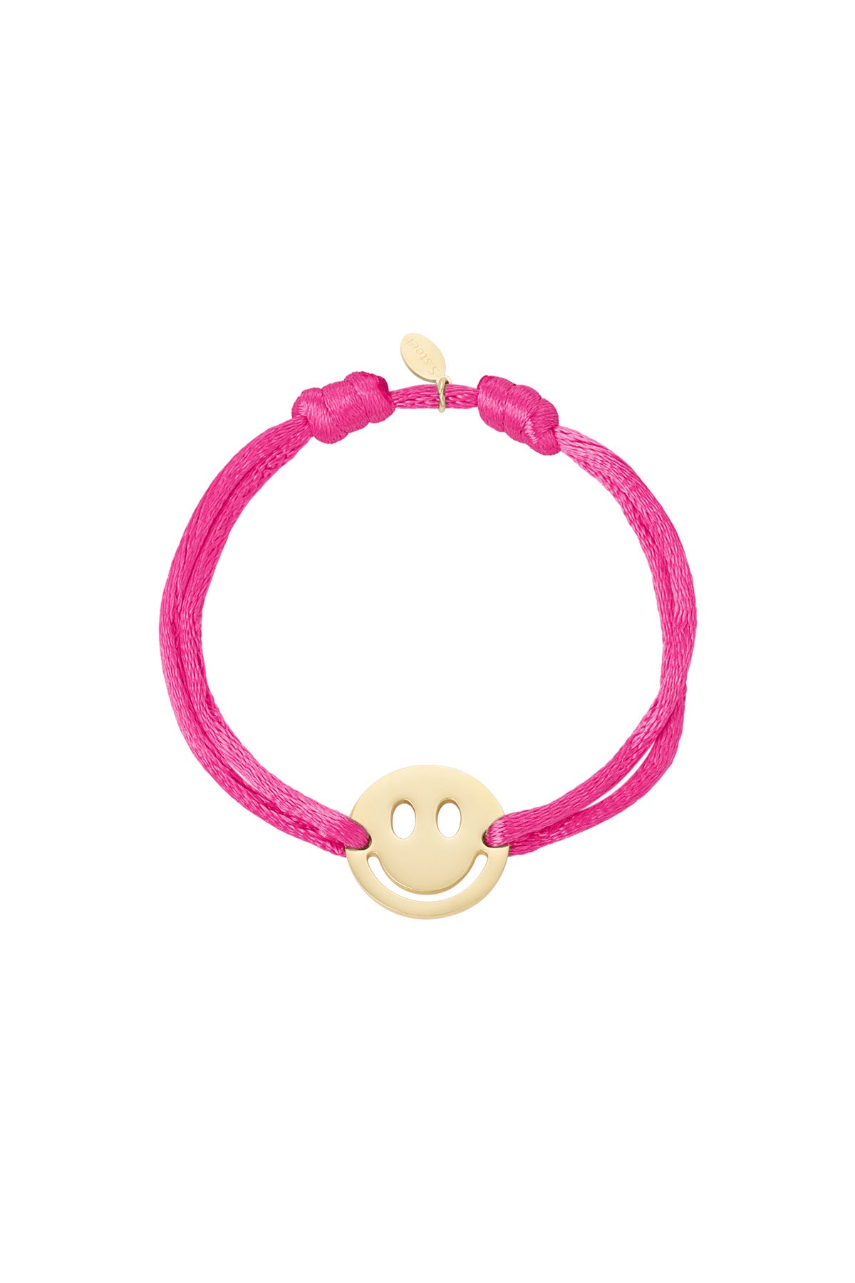 Satijnen armband met smiley