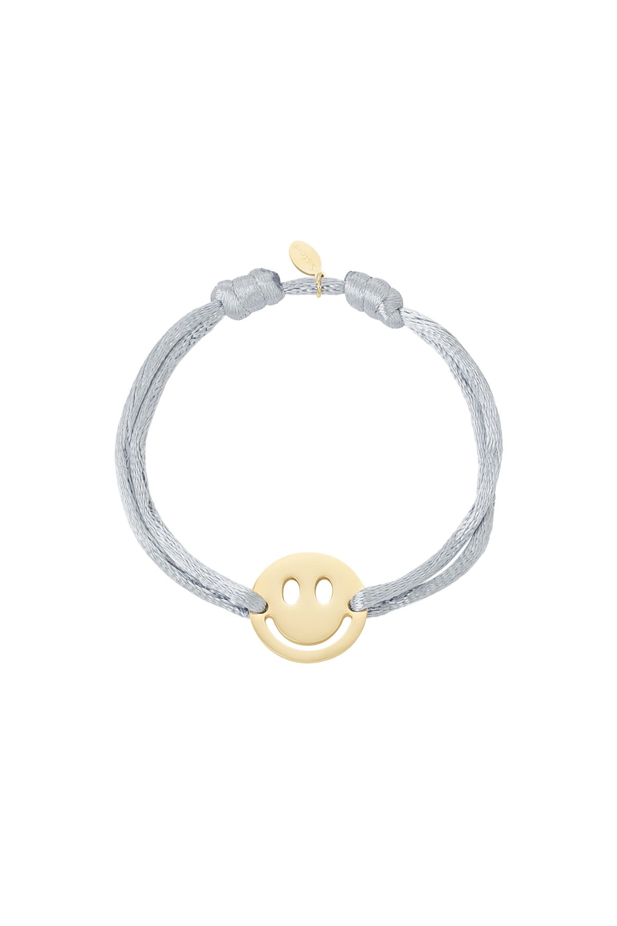 Satijnen armband met smiley