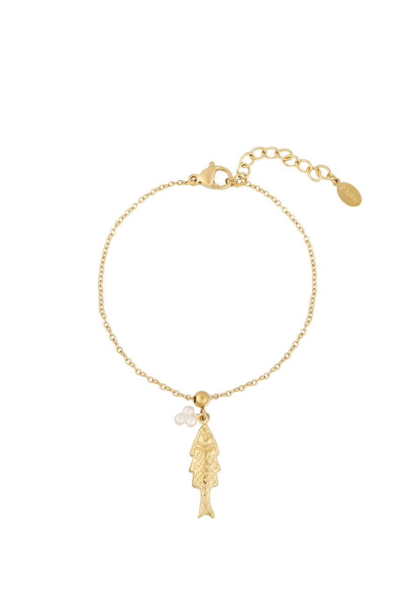 Fishy armband - goudkleur