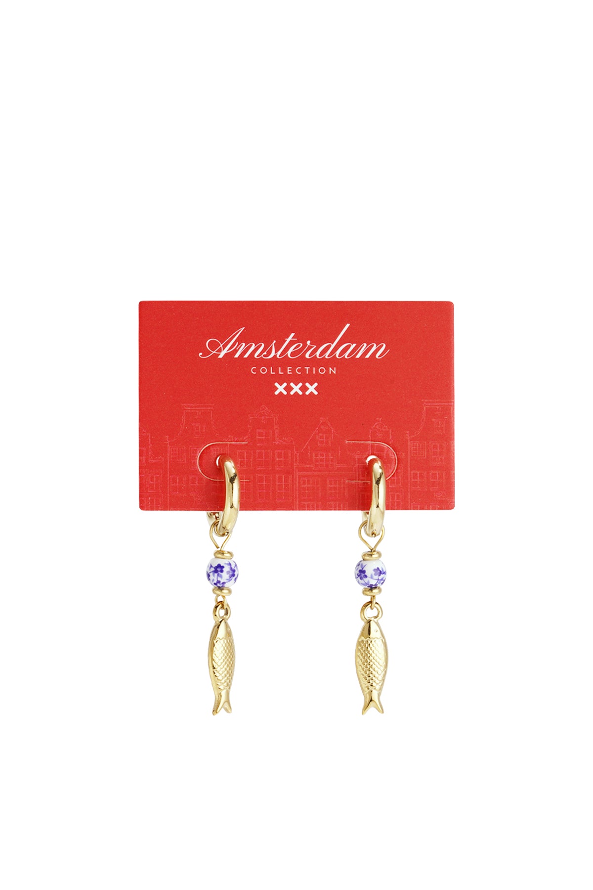 Oorbellen van roestvrij staal met visjes, casual, vakantie/strand, eenvoudige serie, damessieraden