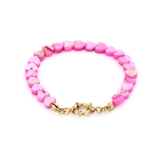 Zomer hartjes armband