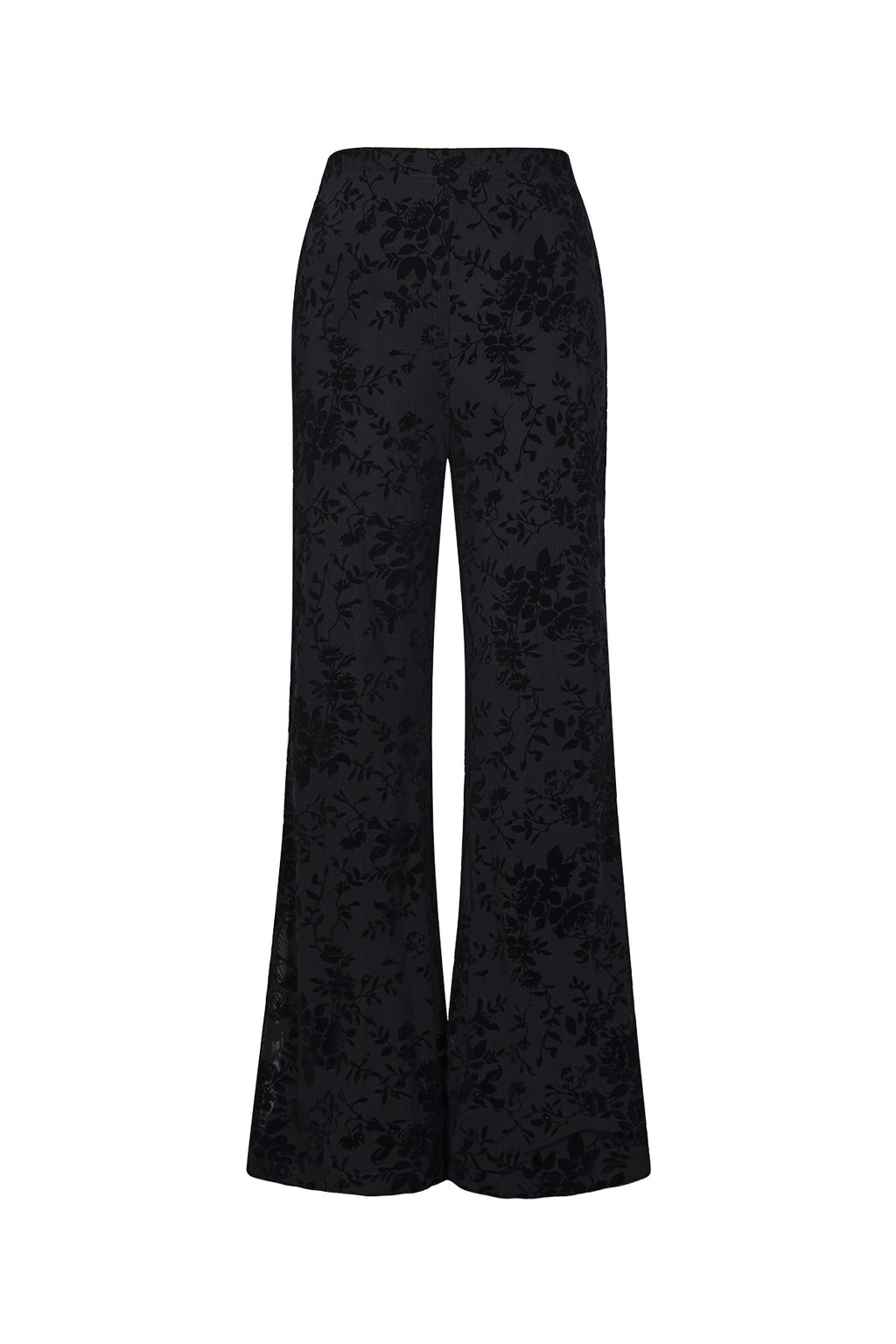 Geweven Polyestervezel Vrouwen Flared Pants Sexy Bloemenprint 2-delige set