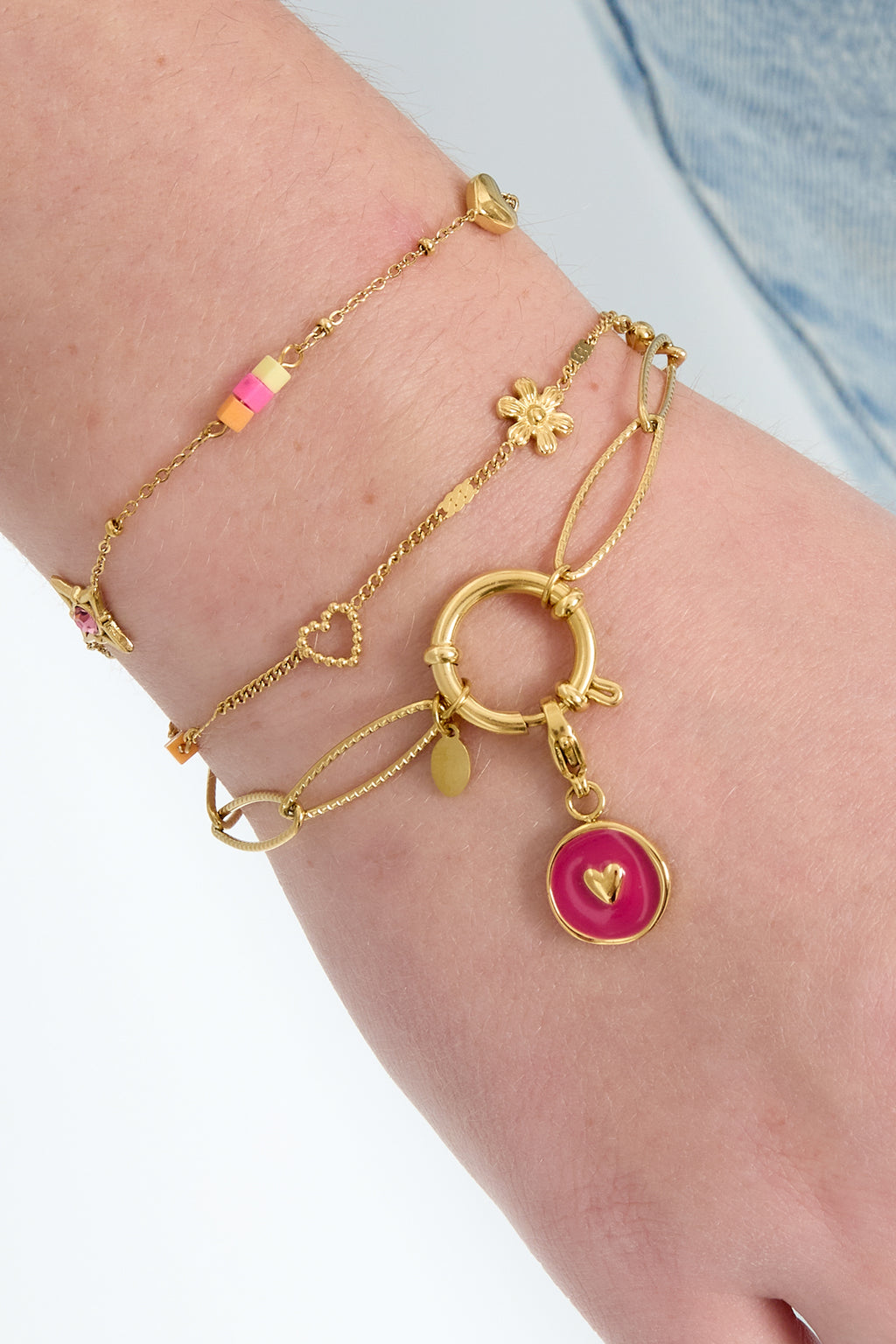 Roestvrijstalen kettingarmbanden Ketting DIY Dagelijkse eenvoudige serie Damessieraden