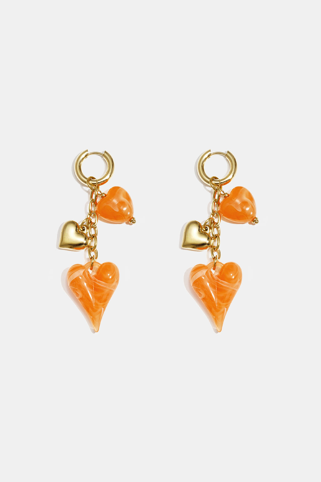 Oorbellen van roestvrij staal met hartjesmotief, casual, dagelijks en romantisch, dames sieraden
