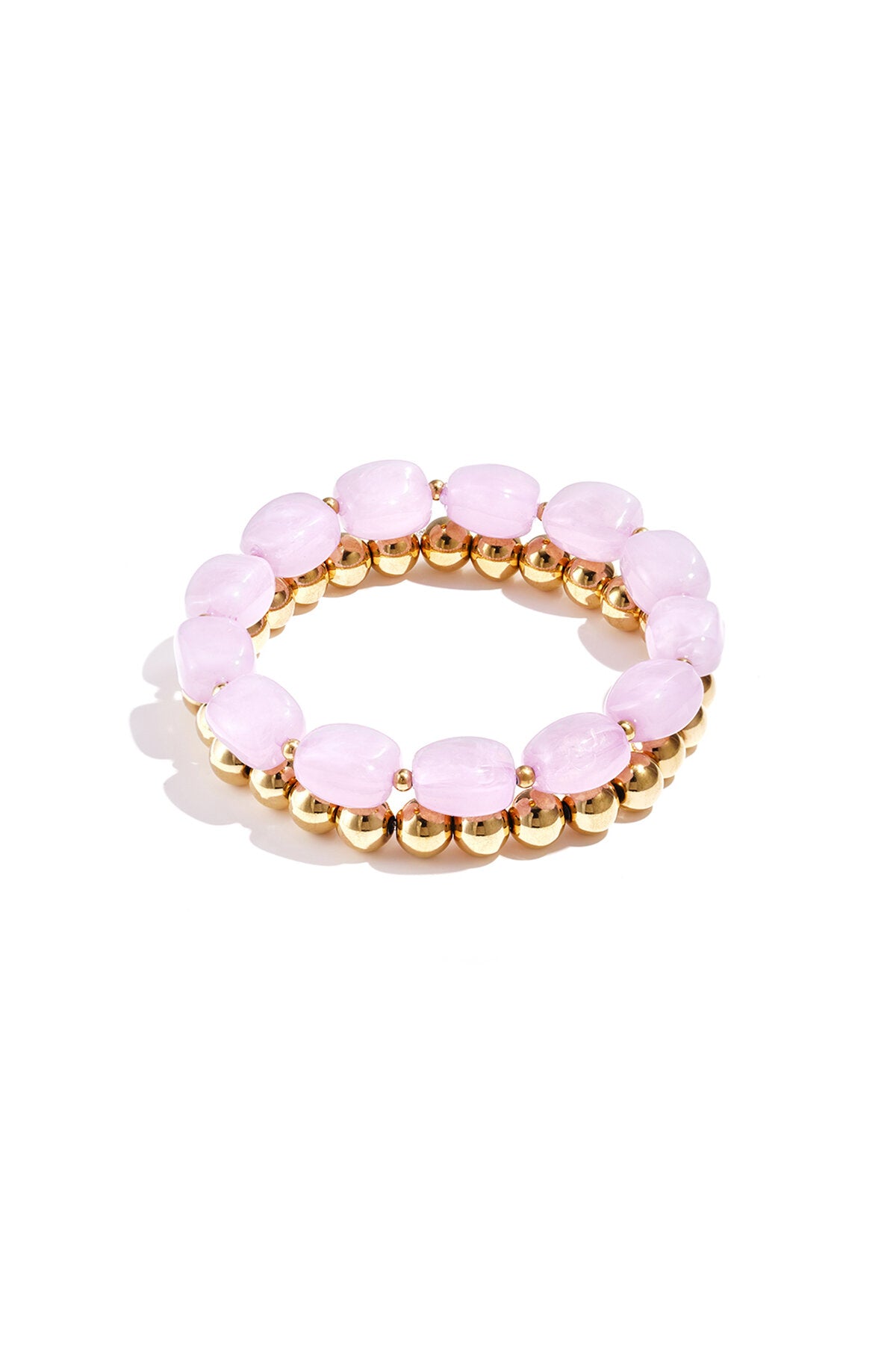 Armbandenset met asymmetrische kralen