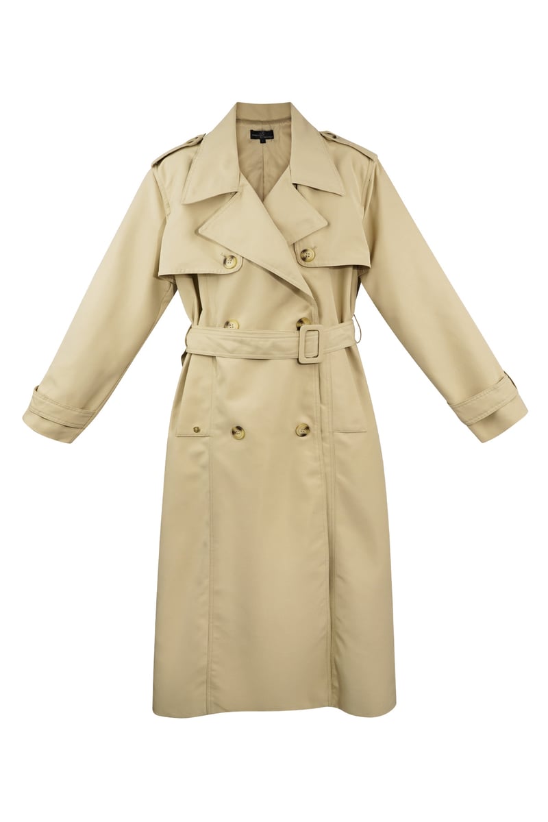 Lange basic trenchcoat - beige S