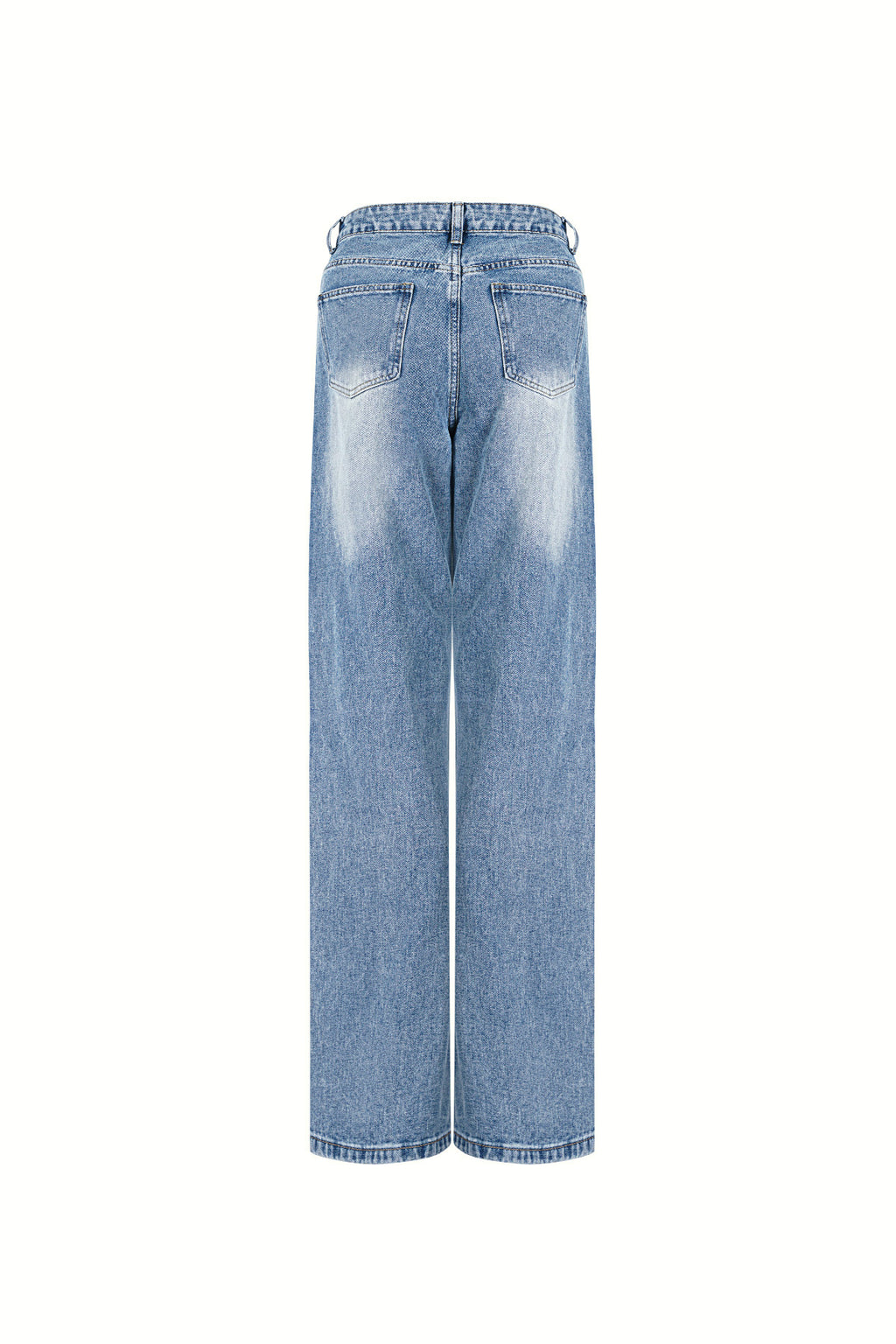 Cotton Woven Vrouwen Straight Leg Jeans Ripped
