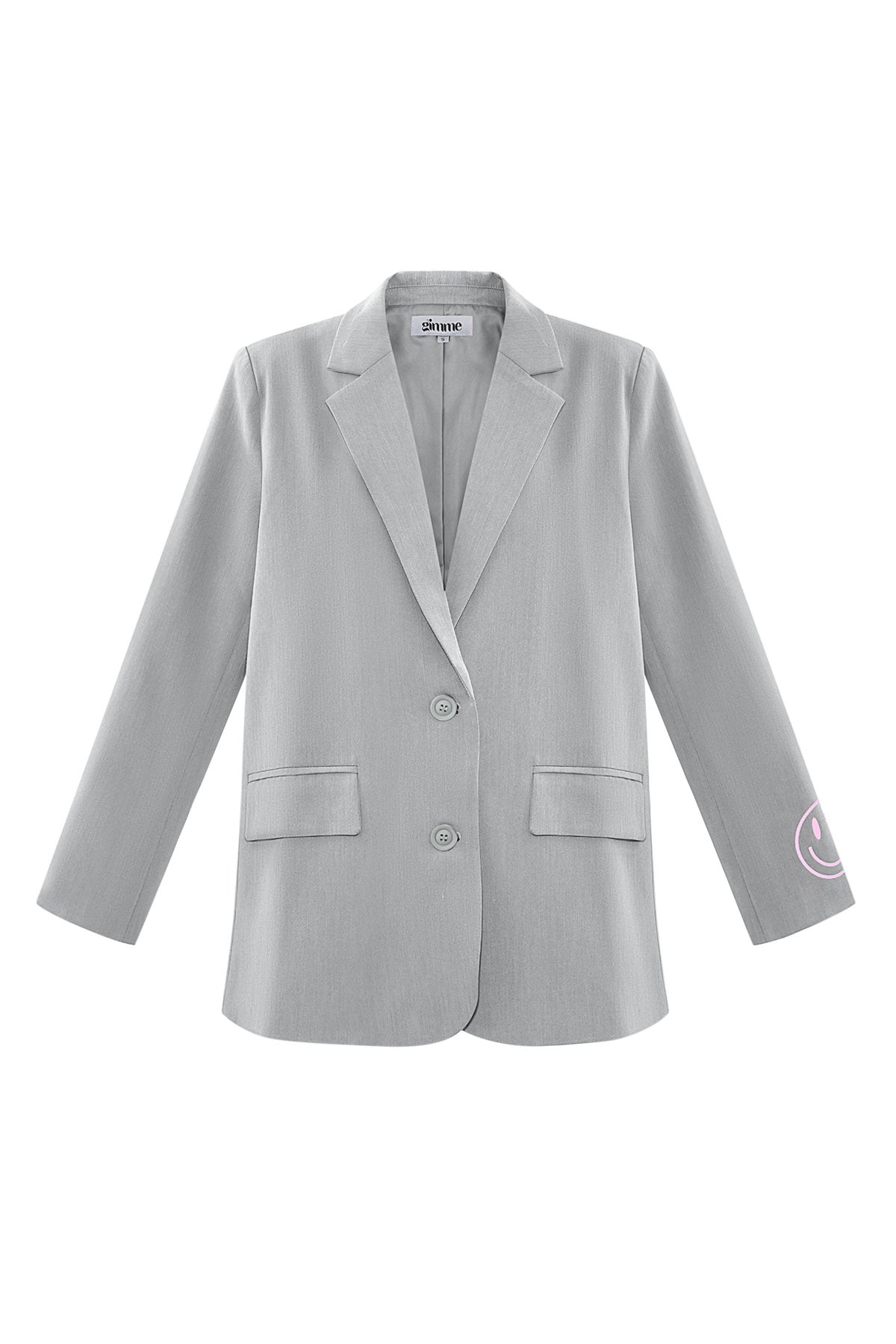 Polyester Vrouwen Blazerset Oversized Fit met Geborduurd Logo
