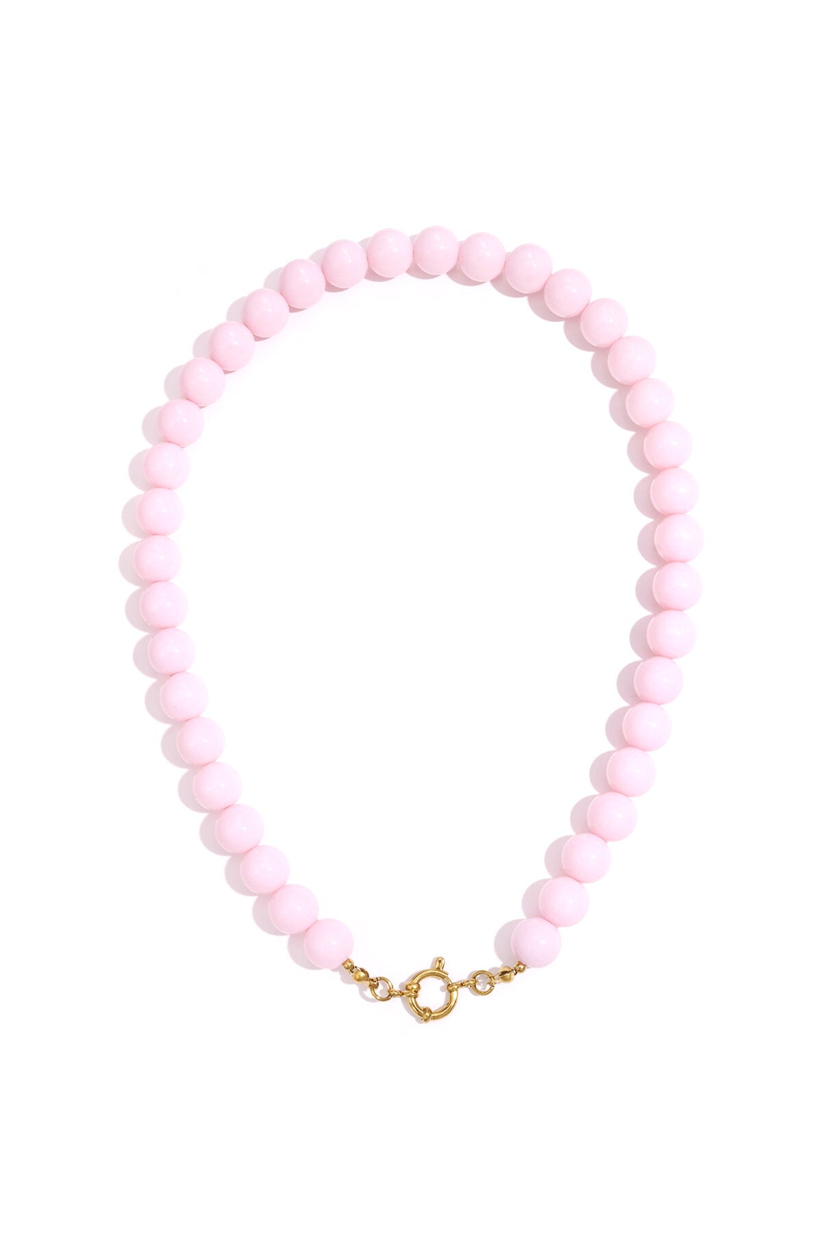 Ketting met kralen en frontsluiting-12mm
