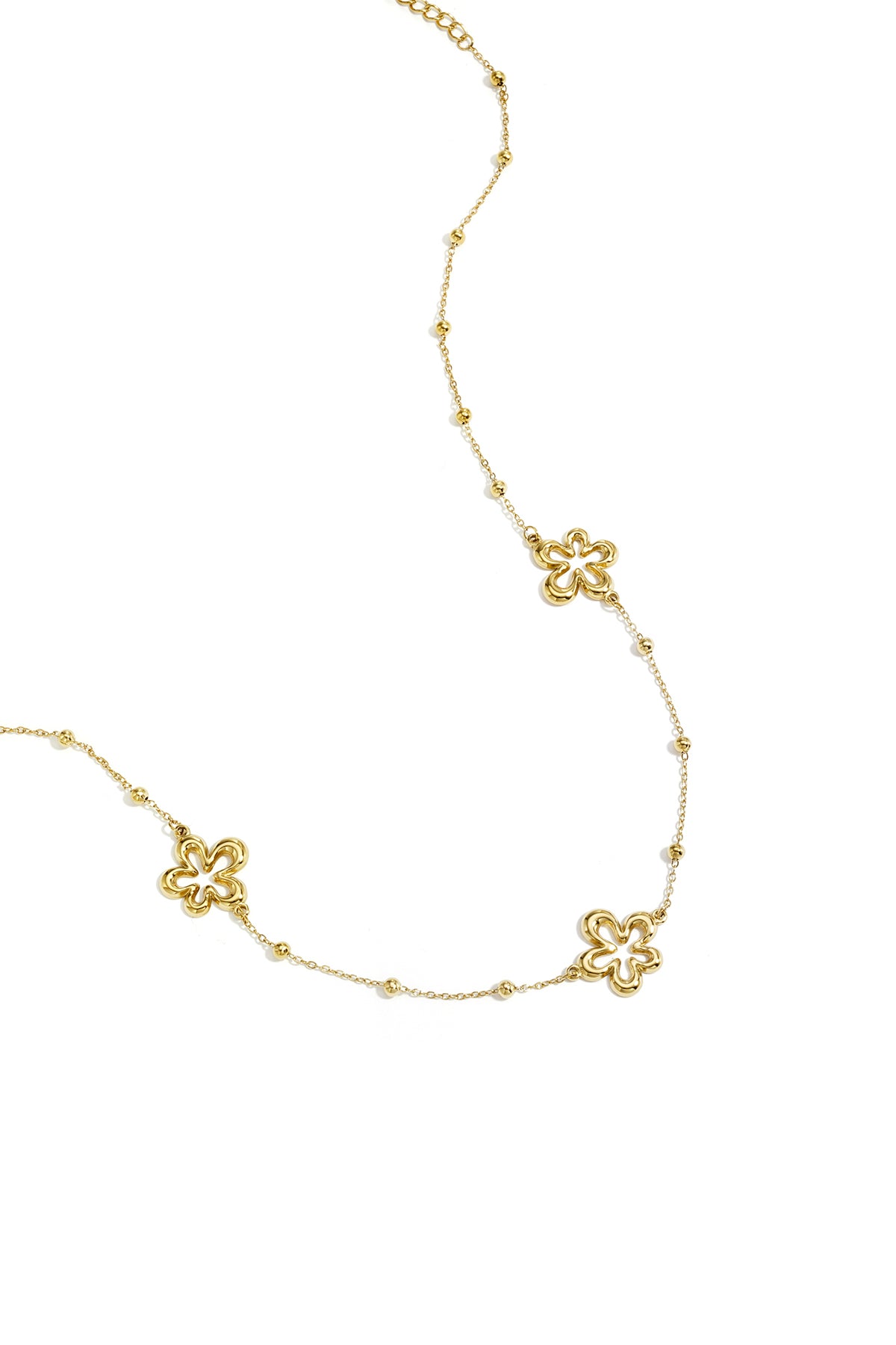 Roestvrijstalen hangerkettingen met bloemmotief, eenvoudige dagelijkse sieradenserie voor dames.