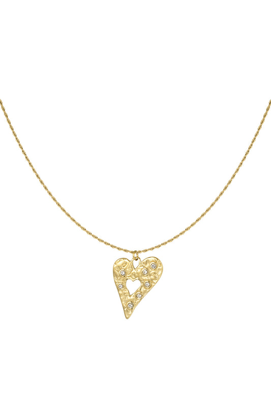 Sparkling heart ketting