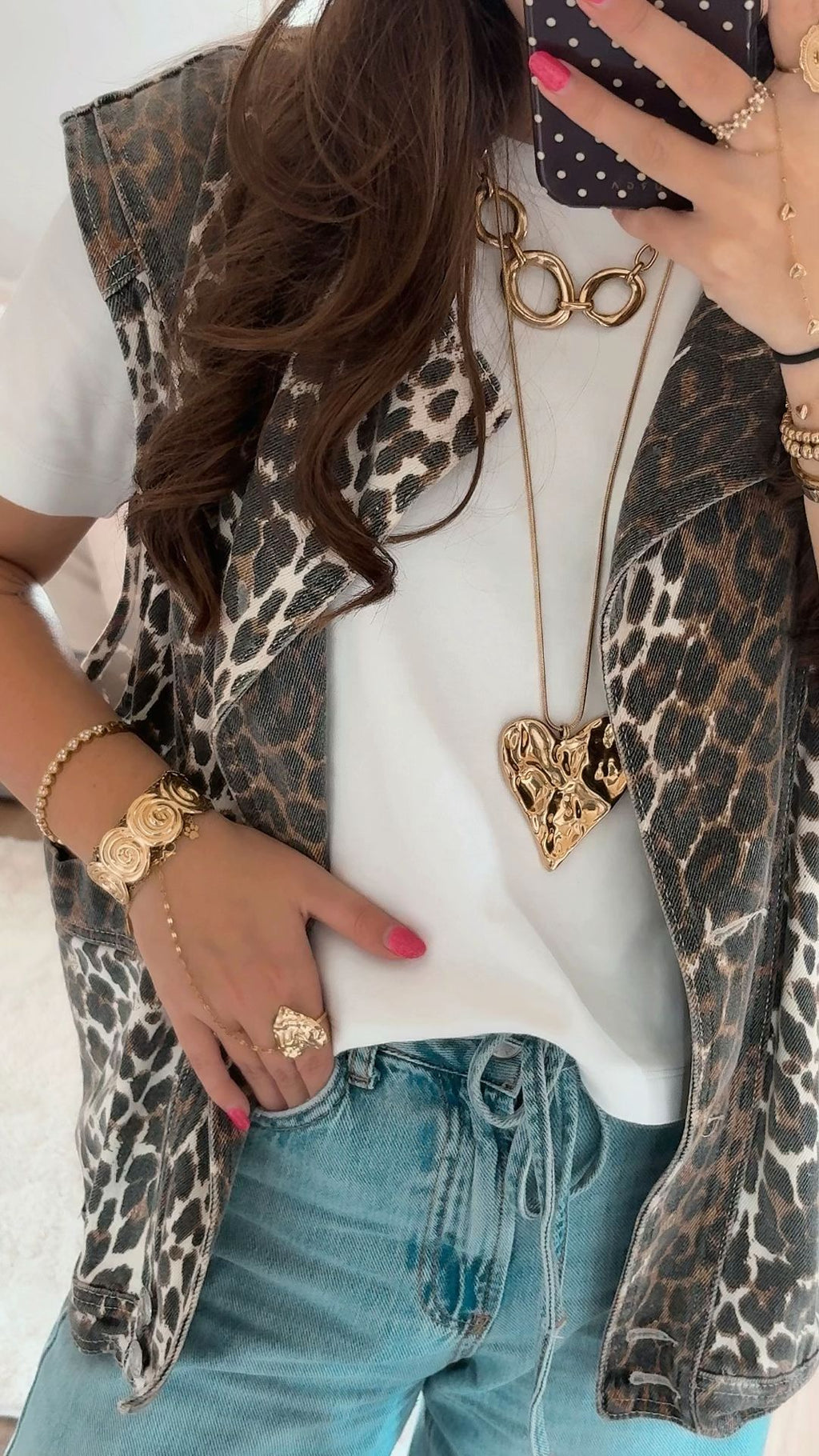 GOLDEN HEART NECKLACE LONG