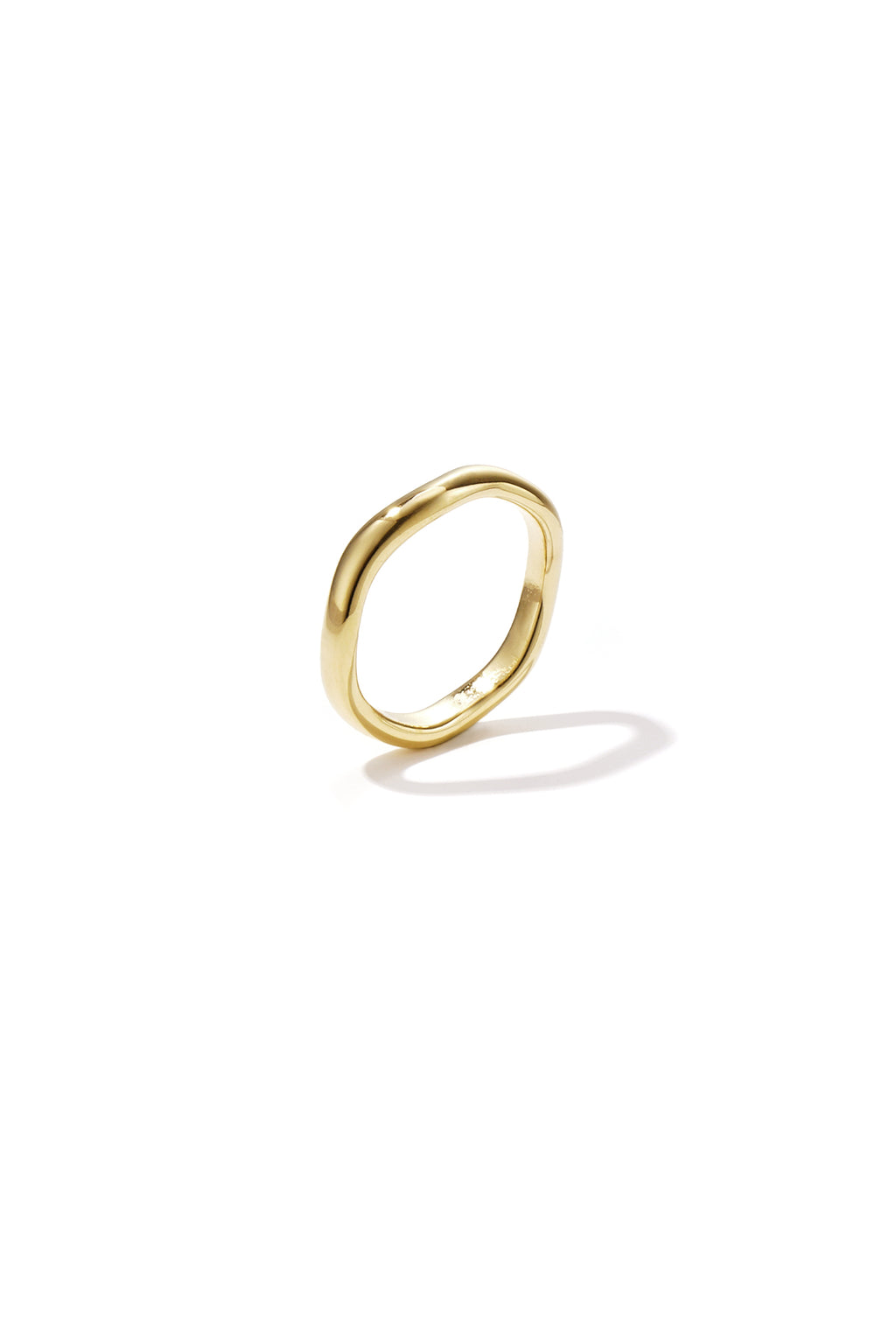 Minimalistische golvende ring