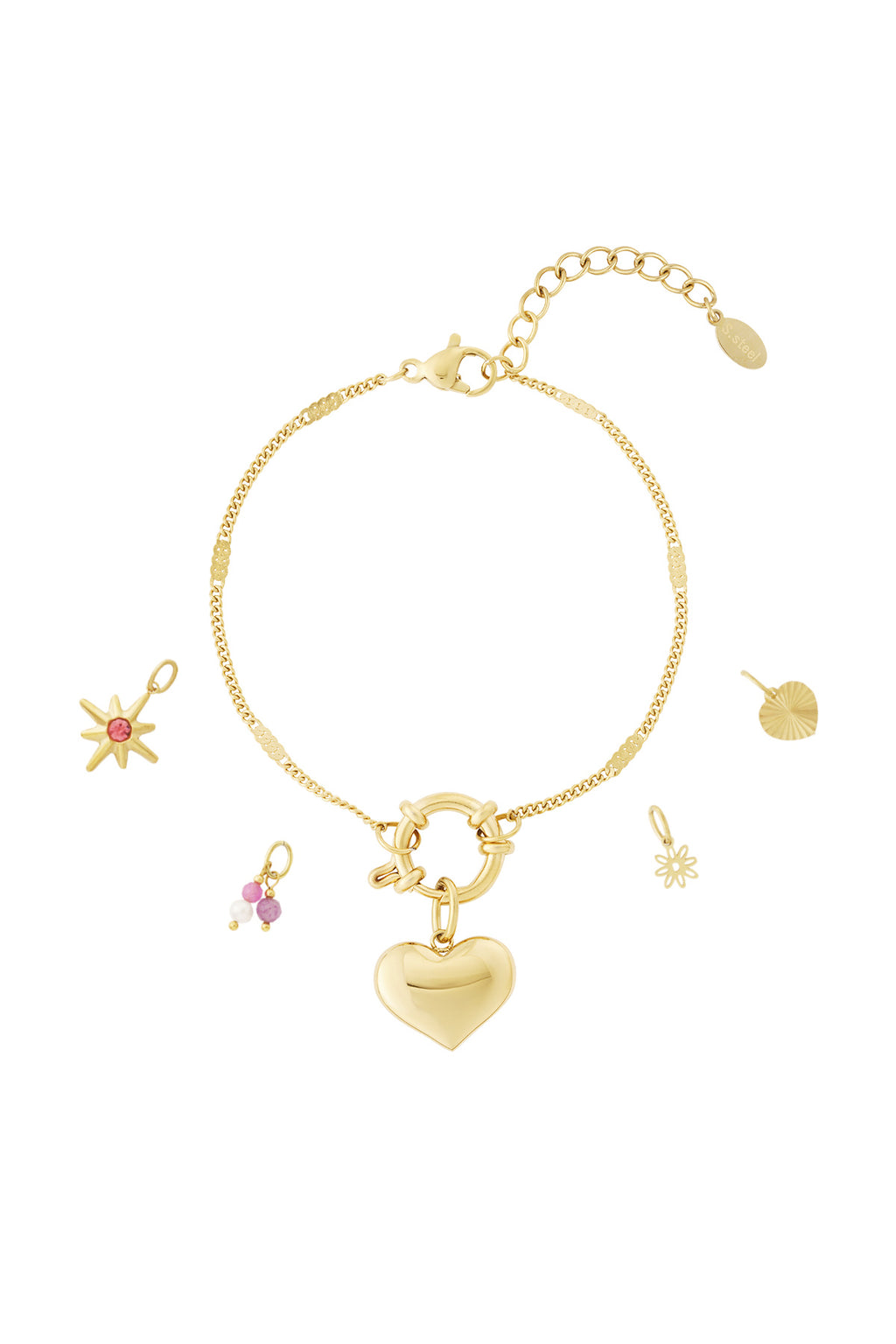 Grote hart DIY armband