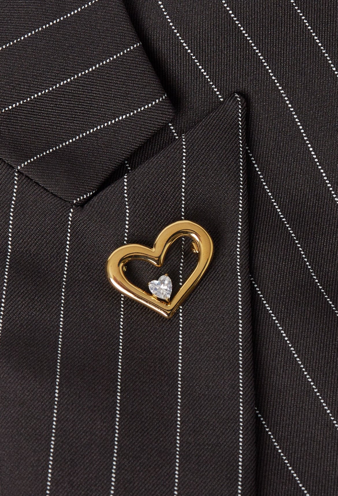 Broche bling heart - Goud kleur