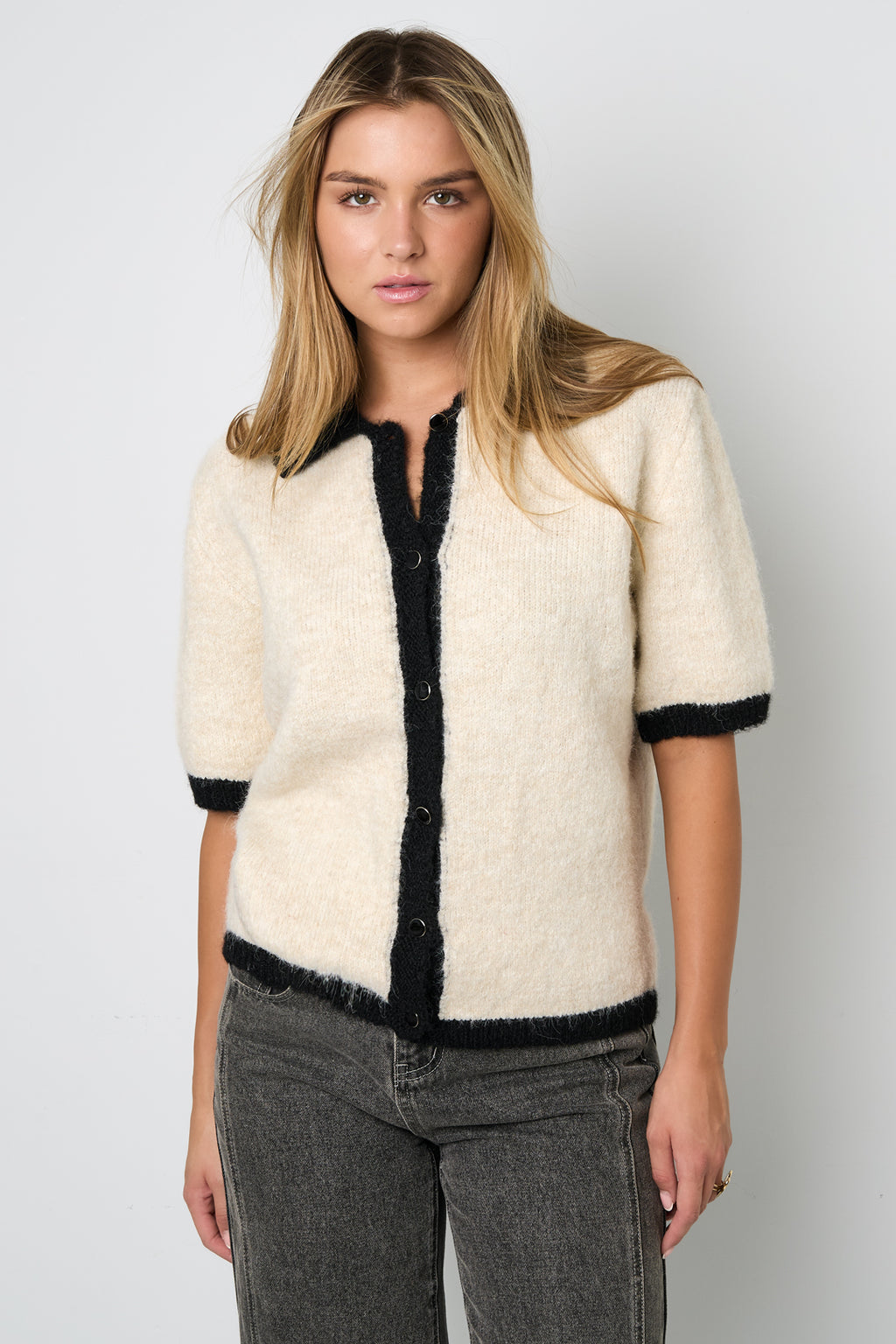 Cardigan met korte mouwen