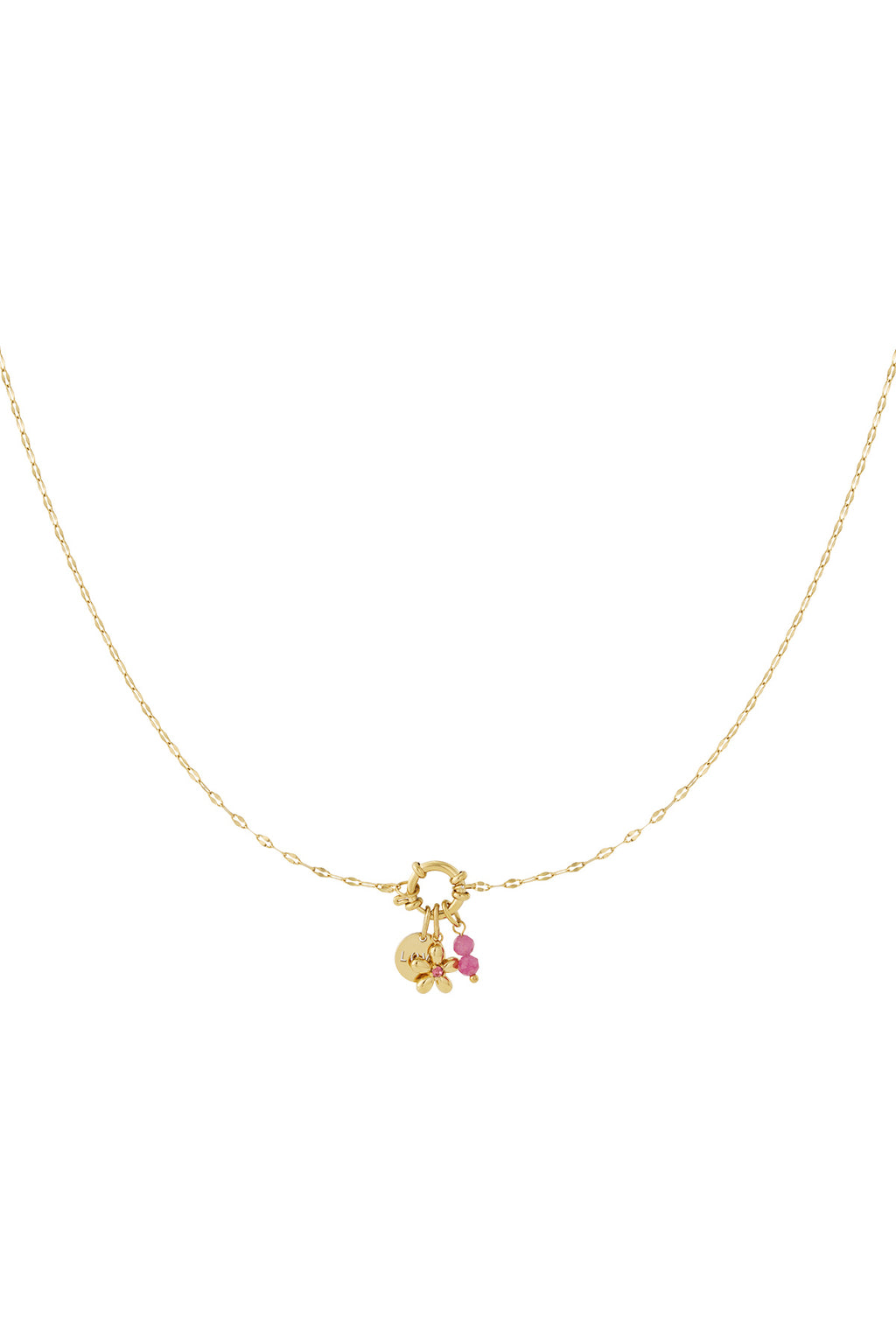 Rode bloemen DIY ketting