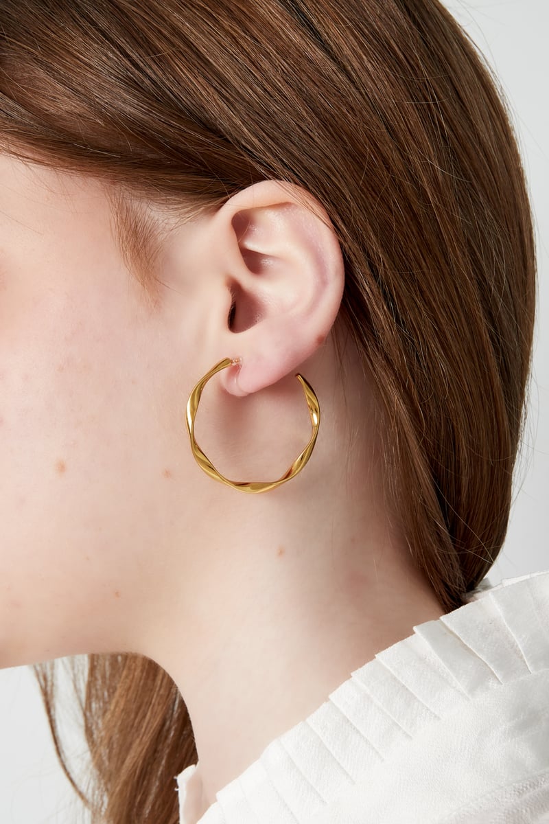 Twist Hoops Clip Oorbellen