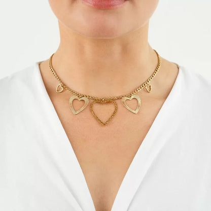Bedelketting verschillende hartjes