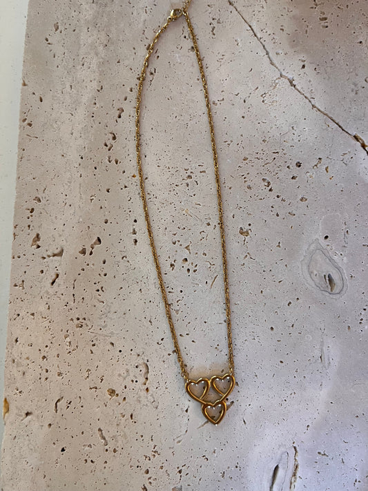 Ketting drie hartjes