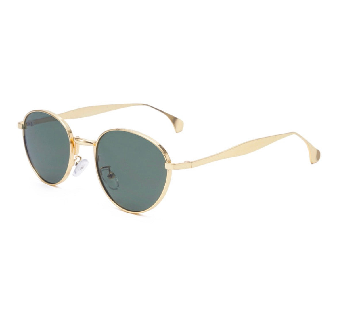 GoldWave Round Zonnebril – UV400 | Green Lens | Unisex