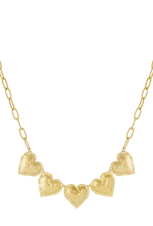 5 harten ketting