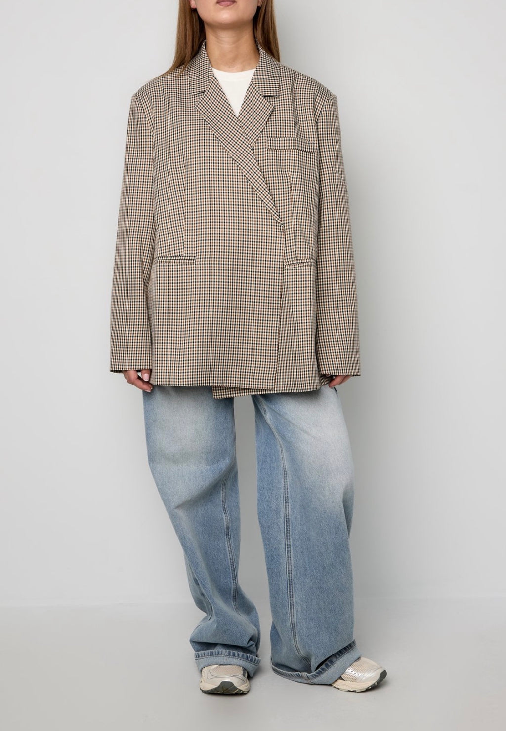 Geruite blazer oversized