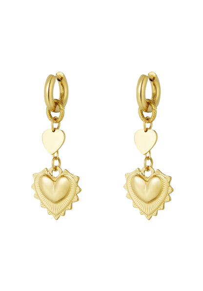 Oorbellen heart glow
