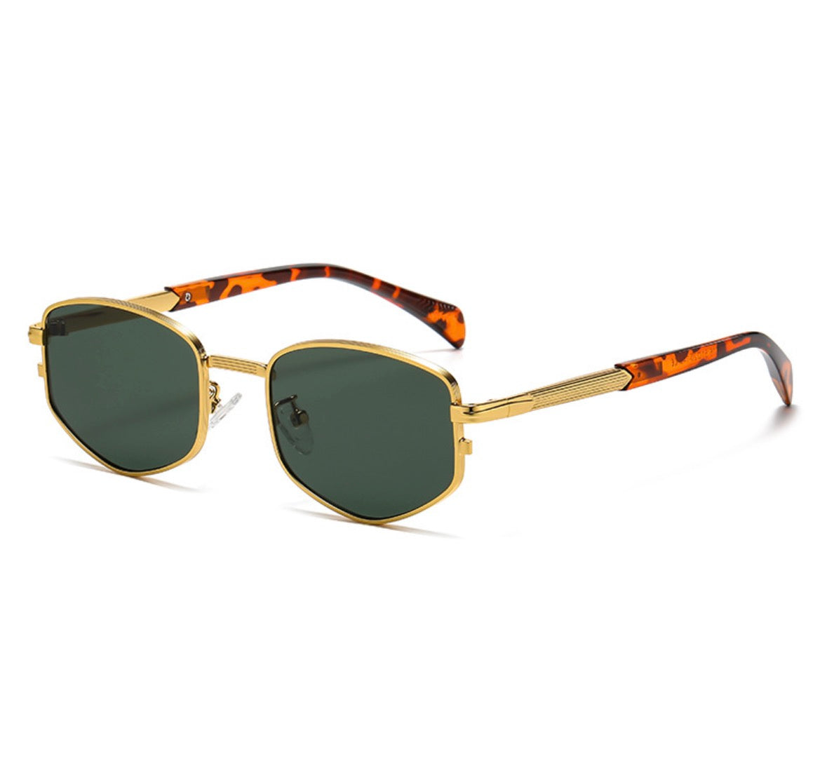 GoldTorto Hexagon Zonnebril – UV400 | Green Lens | Unisex