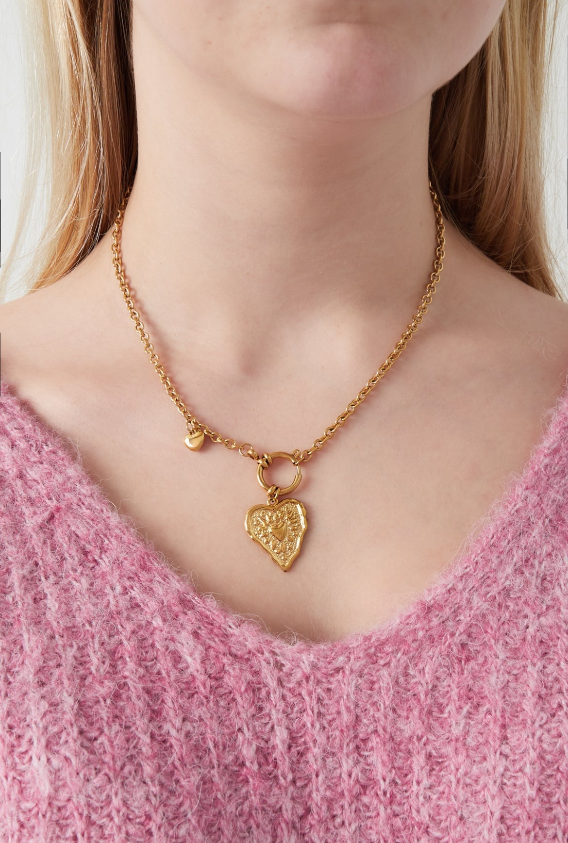 Wavy heart ketting