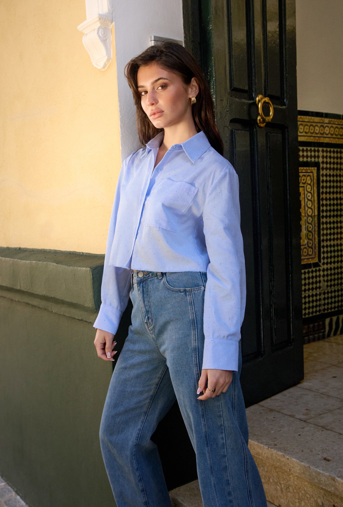Blouse met studs