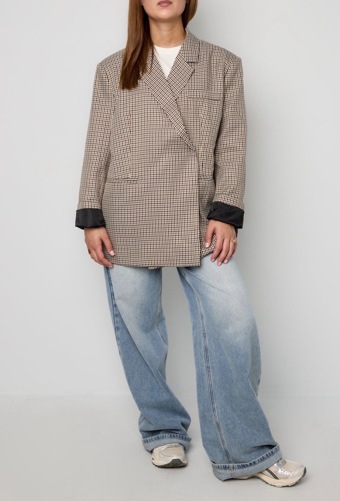 Geruite blazer oversized