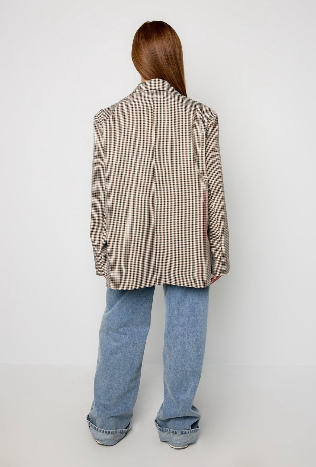 Geruite blazer oversized