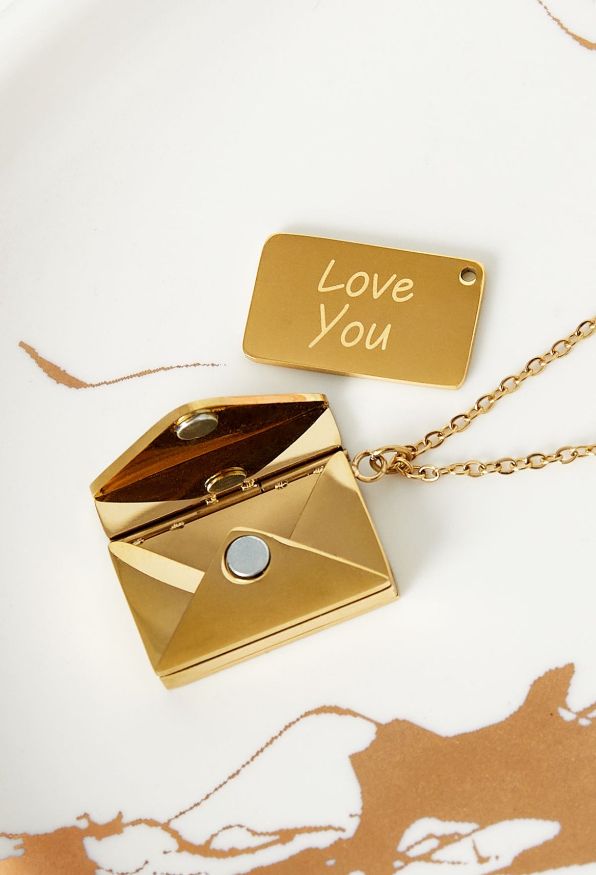 Envelope ketting met boodschap