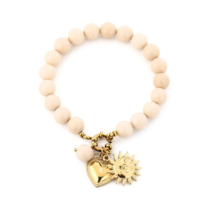 Kralen armband met bedels