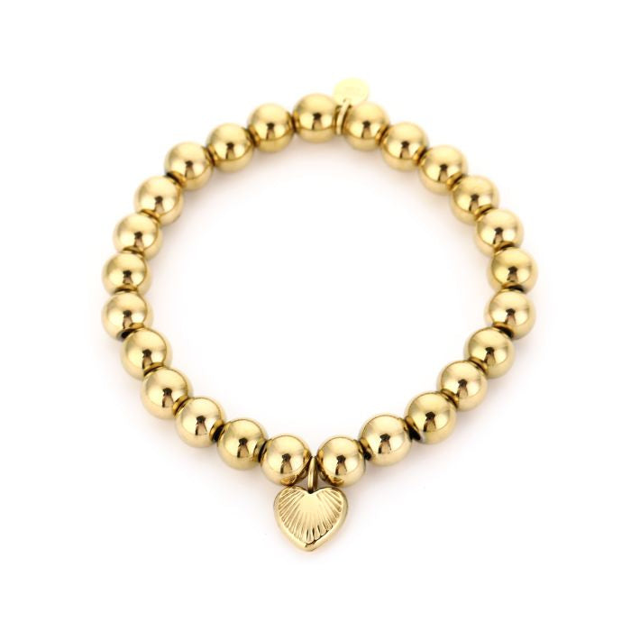 RVS kralen armband met hartje