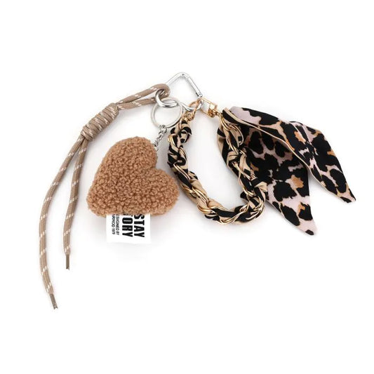 Bag charm beige