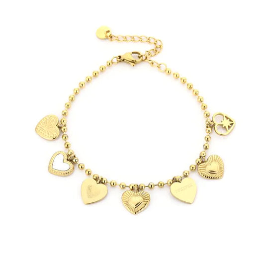 Hartjes bedels armband